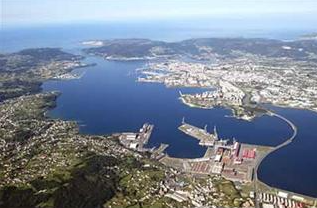 Ferrol aéreo con puente de las Pías